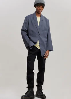 The Frankie Shop Notch Lapel Blazer Graphite