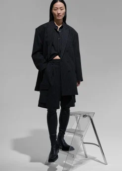 The Frankie Shop Omoka Blazer Black Pinstripe Clearance