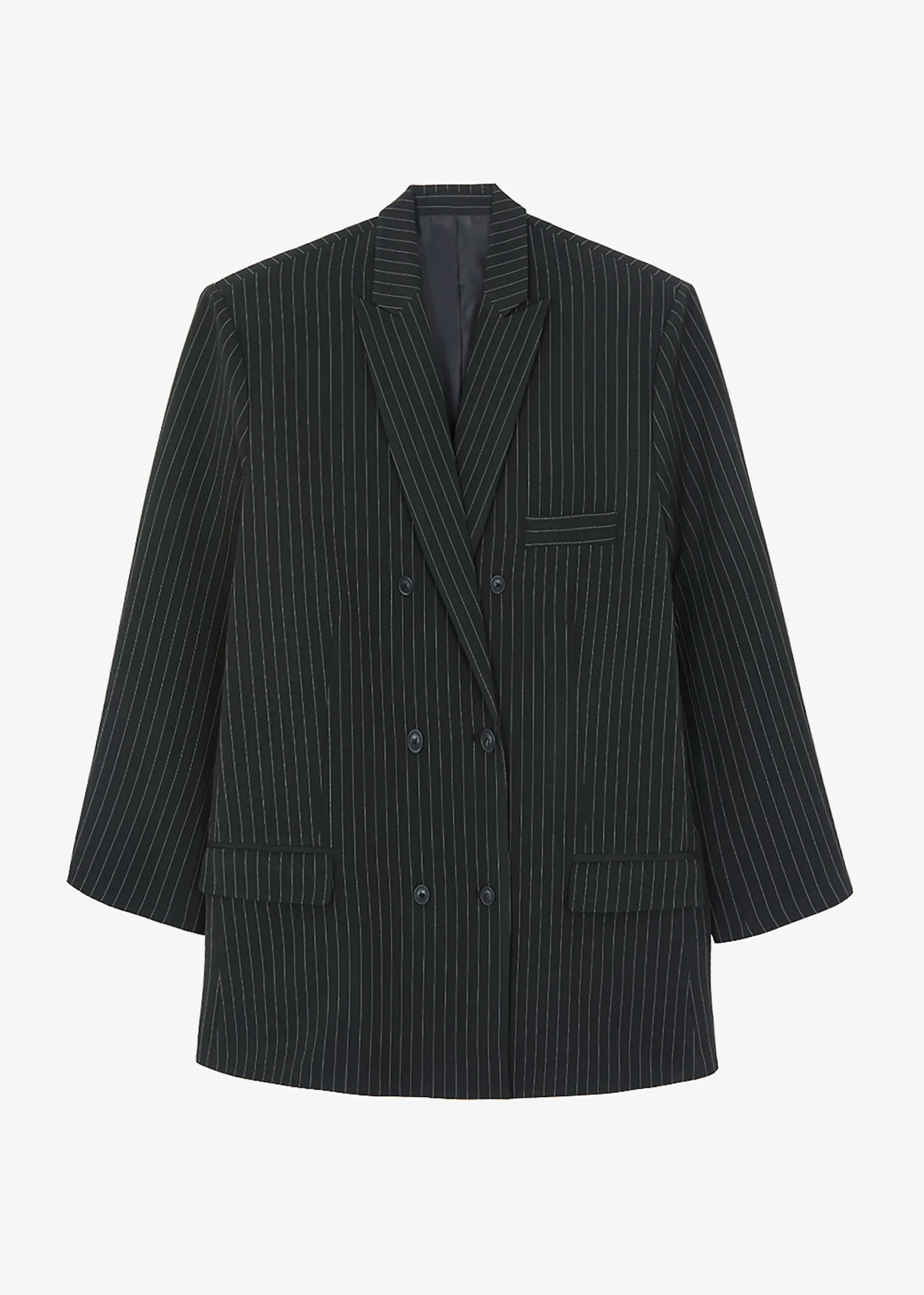 The Frankie Shop Omoka Blazer Black Pinstripe Clearance