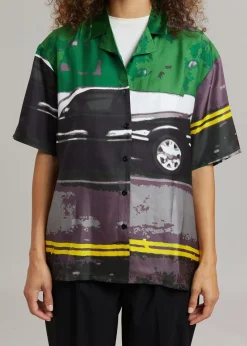 The Frankie Shop Operasport Tony Unisex Shirt Green Print