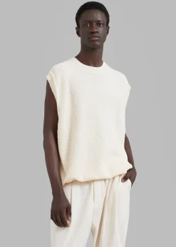 The Frankie Shop Oslo Knit Vest Cream New