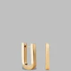 The Frankie Shop Otiumberg Chunky Square Hoops Gold Hot