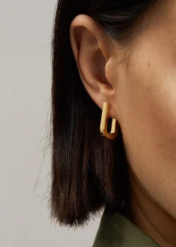The Frankie Shop Otiumberg Chunky Square Hoops Gold Hot