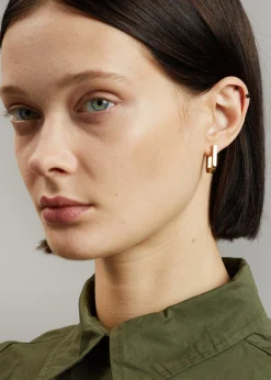 The Frankie Shop Otiumberg Chunky Square Hoops Gold Hot