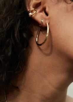 The Frankie Shop Otiumberg Large Oval Hoops Gold Best