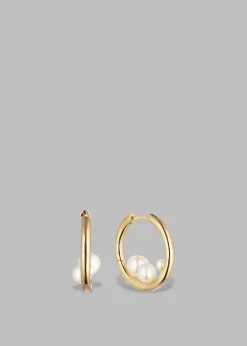 The Frankie Shop Otiumberg Trio Pearl Hoops Gold Hot