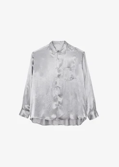 The Frankie Shop Paes Silky Shirt Grey Best