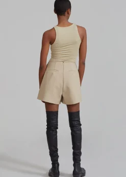 The Frankie Shop Paige Wrap Skort Beige Hot