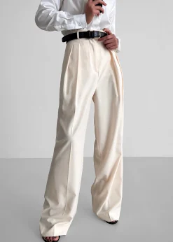 The Frankie Shop Pamela Trousers Cornsilk New