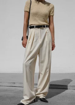 The Frankie Shop Pamela Trousers Cornsilk New