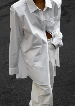 The Frankie Shop Panama Oversized Shirt White Hot