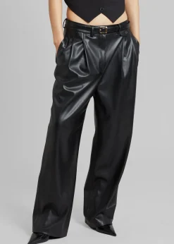 The Frankie Shop Pernille Faux Leather Pants Black Hot