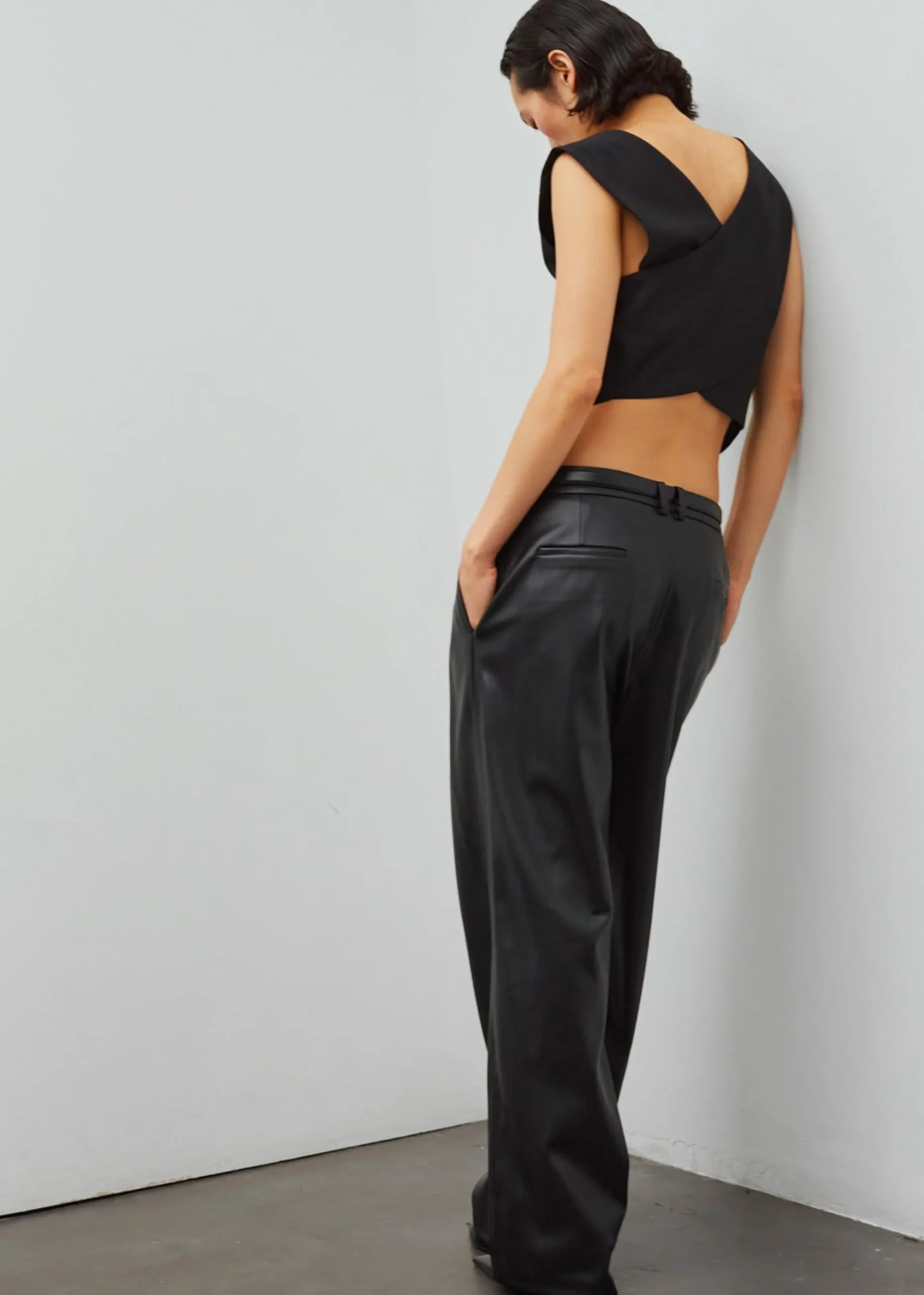 The Frankie Shop Pernille Faux Leather Pants Black Hot