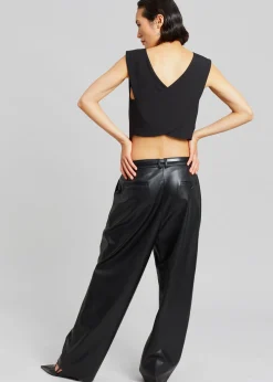 The Frankie Shop Pernille Faux Leather Pants Black Hot