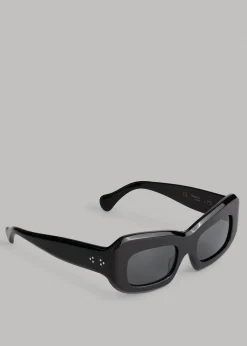 The Frankie Shop Port Tanger Baraka Sunglasses Black Acetate Clearance