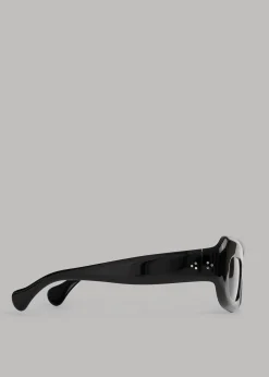 The Frankie Shop Port Tanger Baraka Sunglasses Black Acetate Clearance