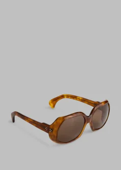 The Frankie Shop Port Tanger Yamina Sunglasses Oliban Acetate Tobacco Lens Sale