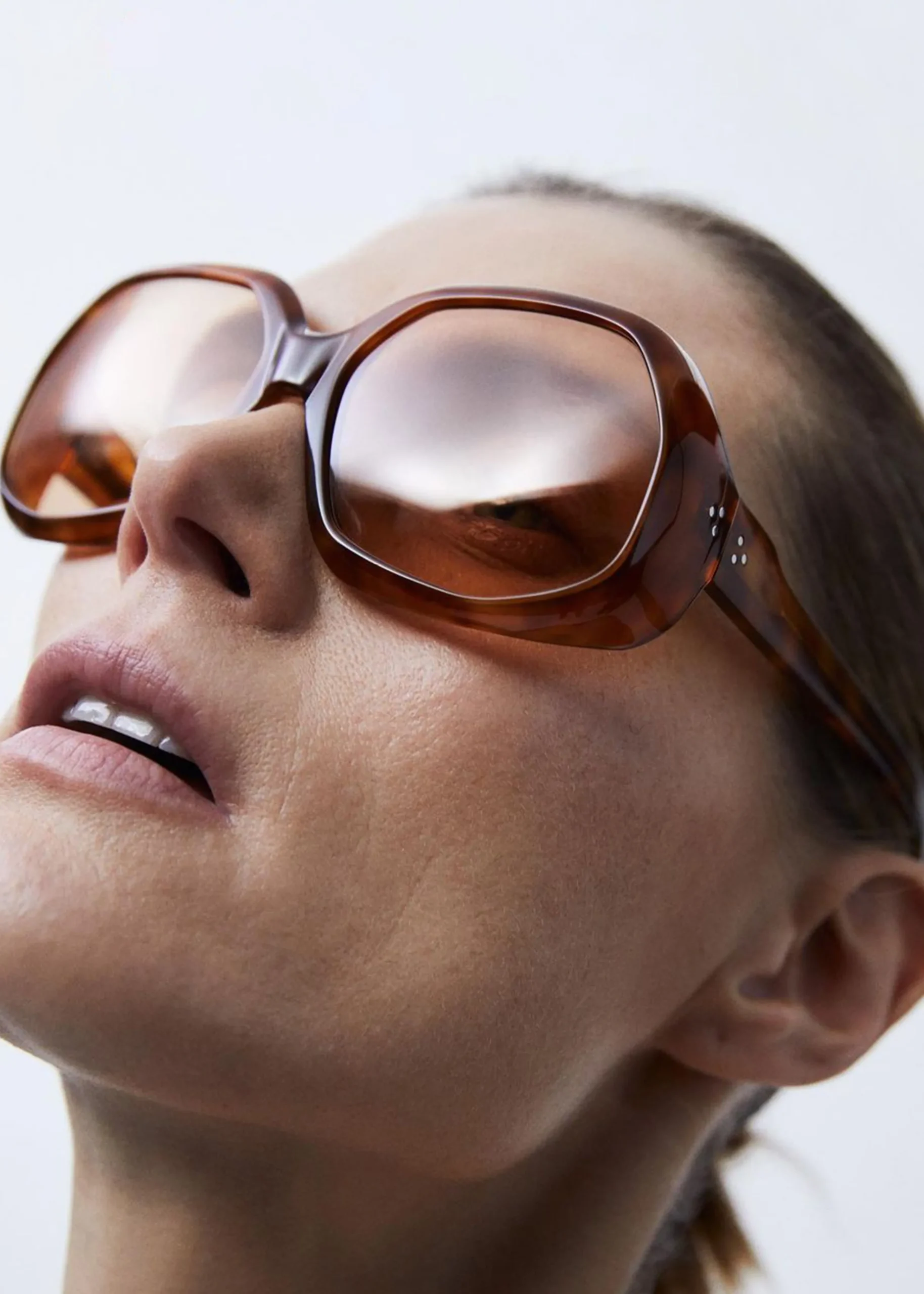 The Frankie Shop Port Tanger Yamina Sunglasses Oliban Acetate Amber Lens