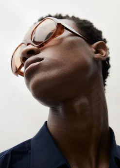 The Frankie Shop Port Tanger Yamina Sunglasses Oliban Acetate Amber Lens