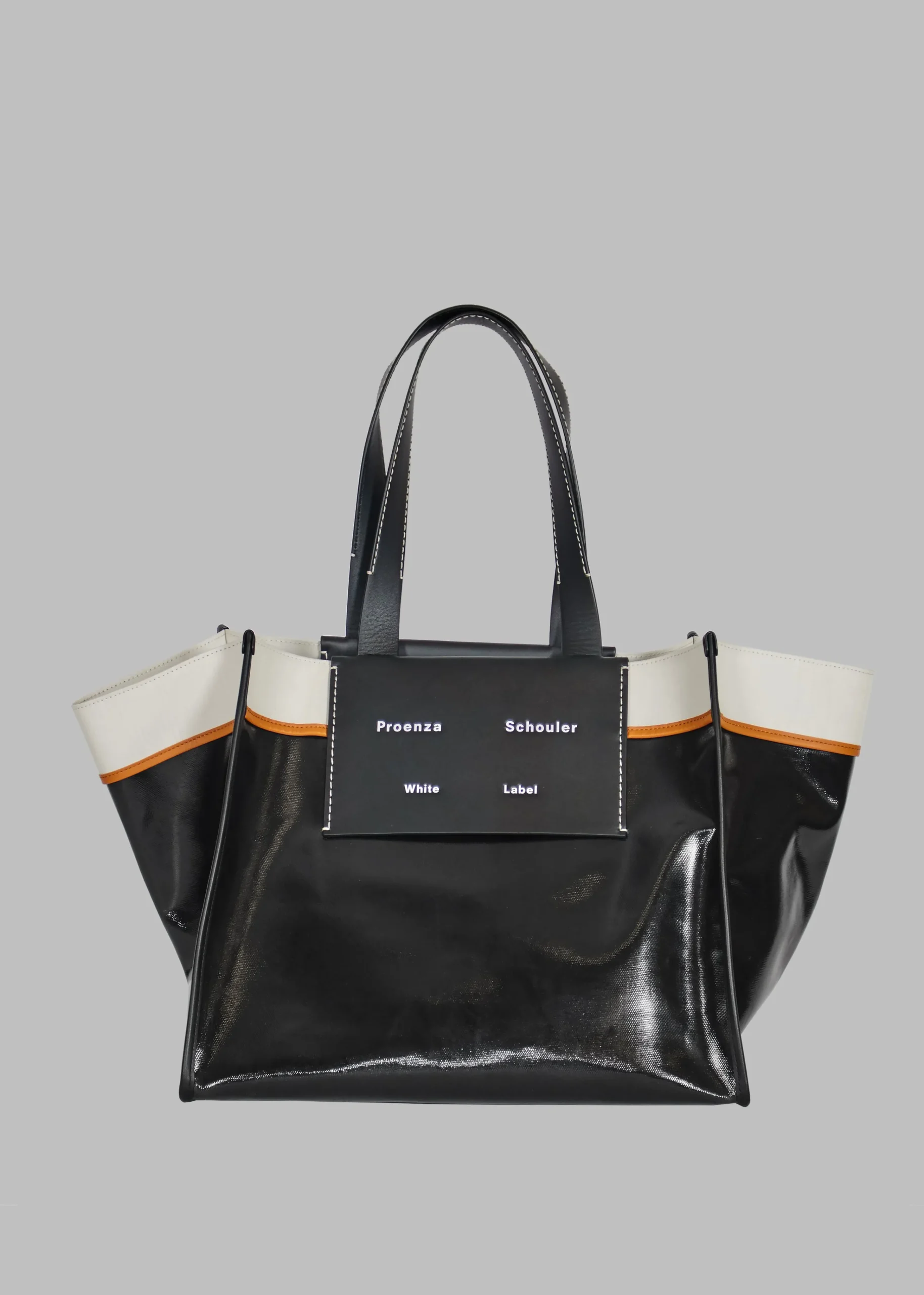 The Frankie Shop Proenza Schouler White Label Xl Morris Coated Canvas Tote Black Hot