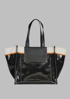 The Frankie Shop Proenza Schouler White Label Xl Morris Coated Canvas Tote Black Hot