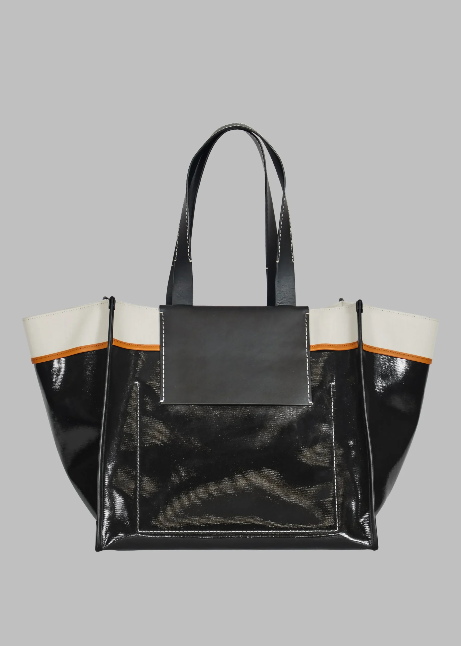 The Frankie Shop Proenza Schouler White Label Xl Morris Coated Canvas Tote Black Hot