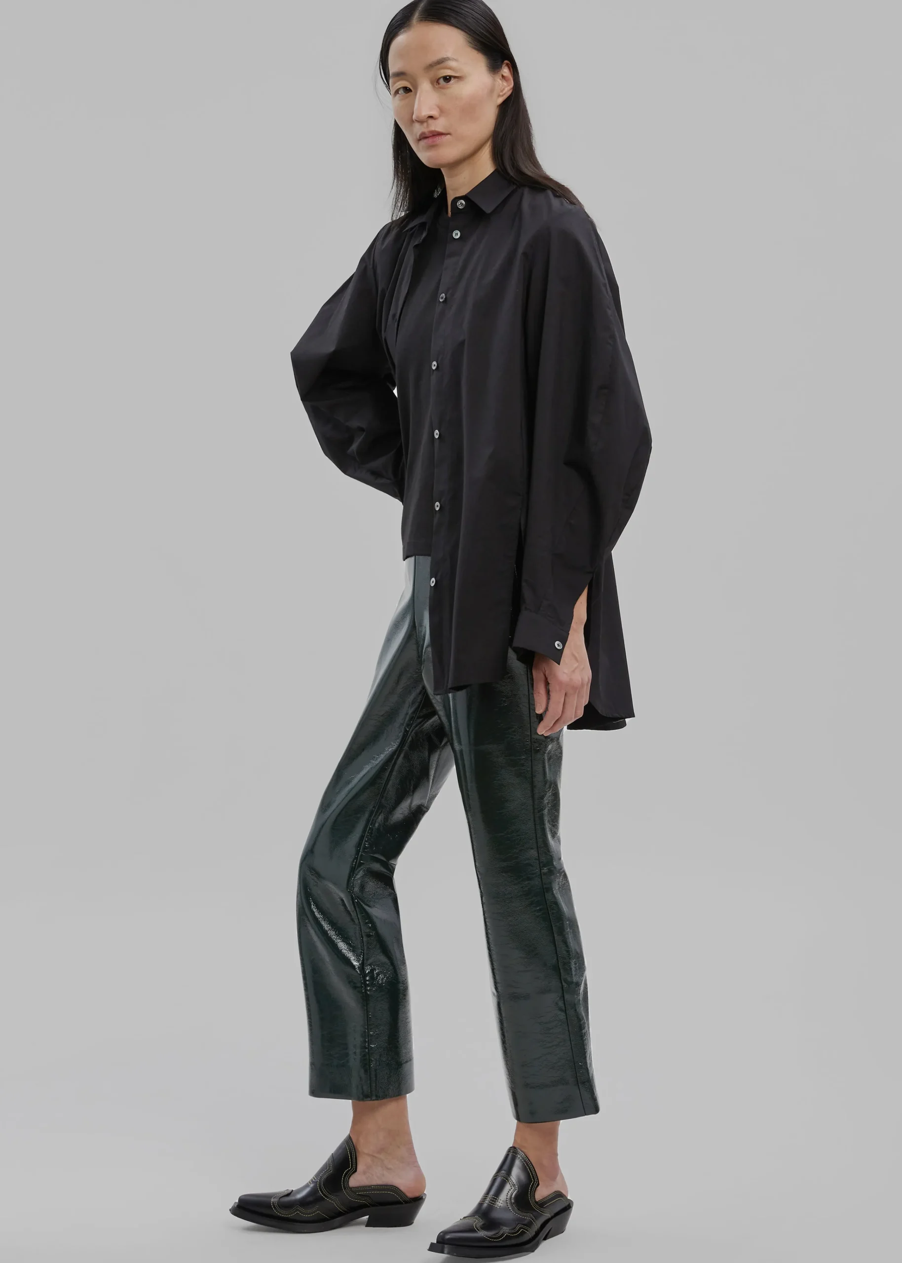 The Frankie Shop Proenza Schouler White Label Vinyl Pants Pine