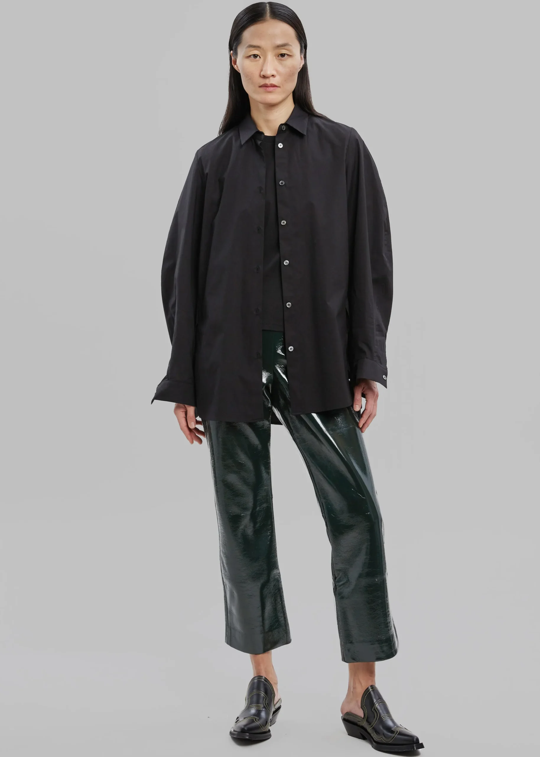 The Frankie Shop Proenza Schouler White Label Vinyl Pants Pine