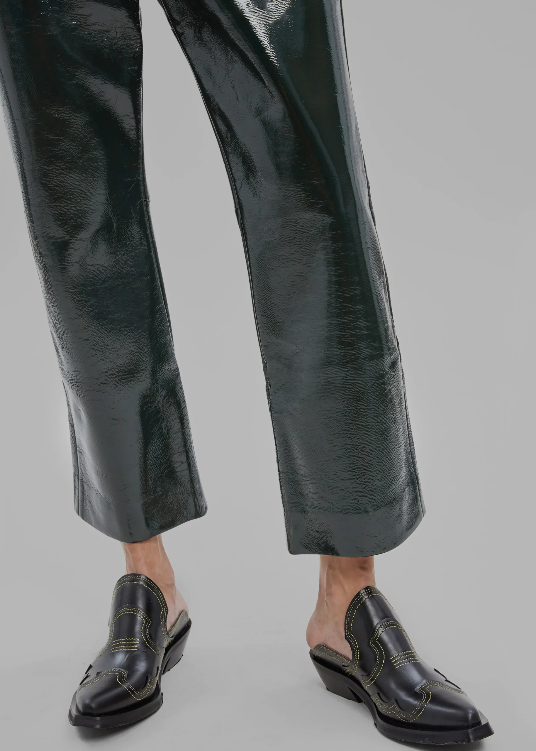 The Frankie Shop Proenza Schouler White Label Vinyl Pants Pine