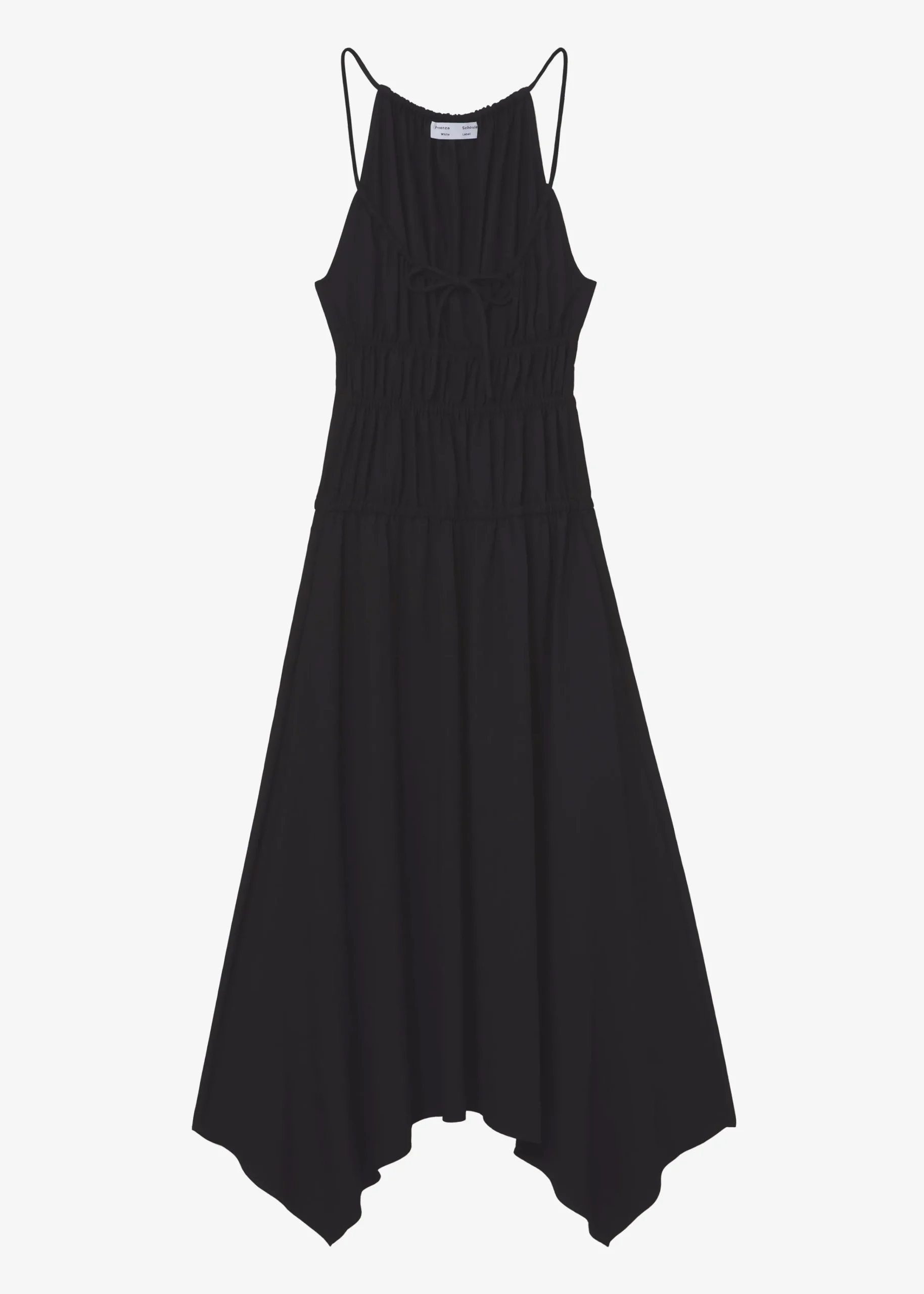 The Frankie Shop Proenza Schouler White Label Drapey Suiting Ruched Dress Black Clearance