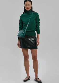 The Frankie Shop Proenza Schouler White Label Watts Leather Camera Bag Emerald Best