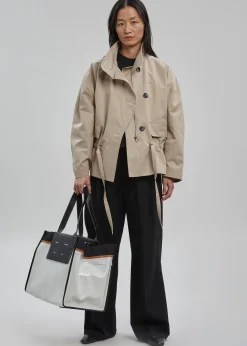 The Frankie Shop Proenza Schouler White Label Xl Morris Coated Canvas Tote Off White Hot