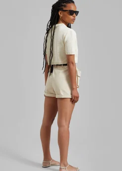 The Frankie Shop Raye Cargo Shorts Beige Sale