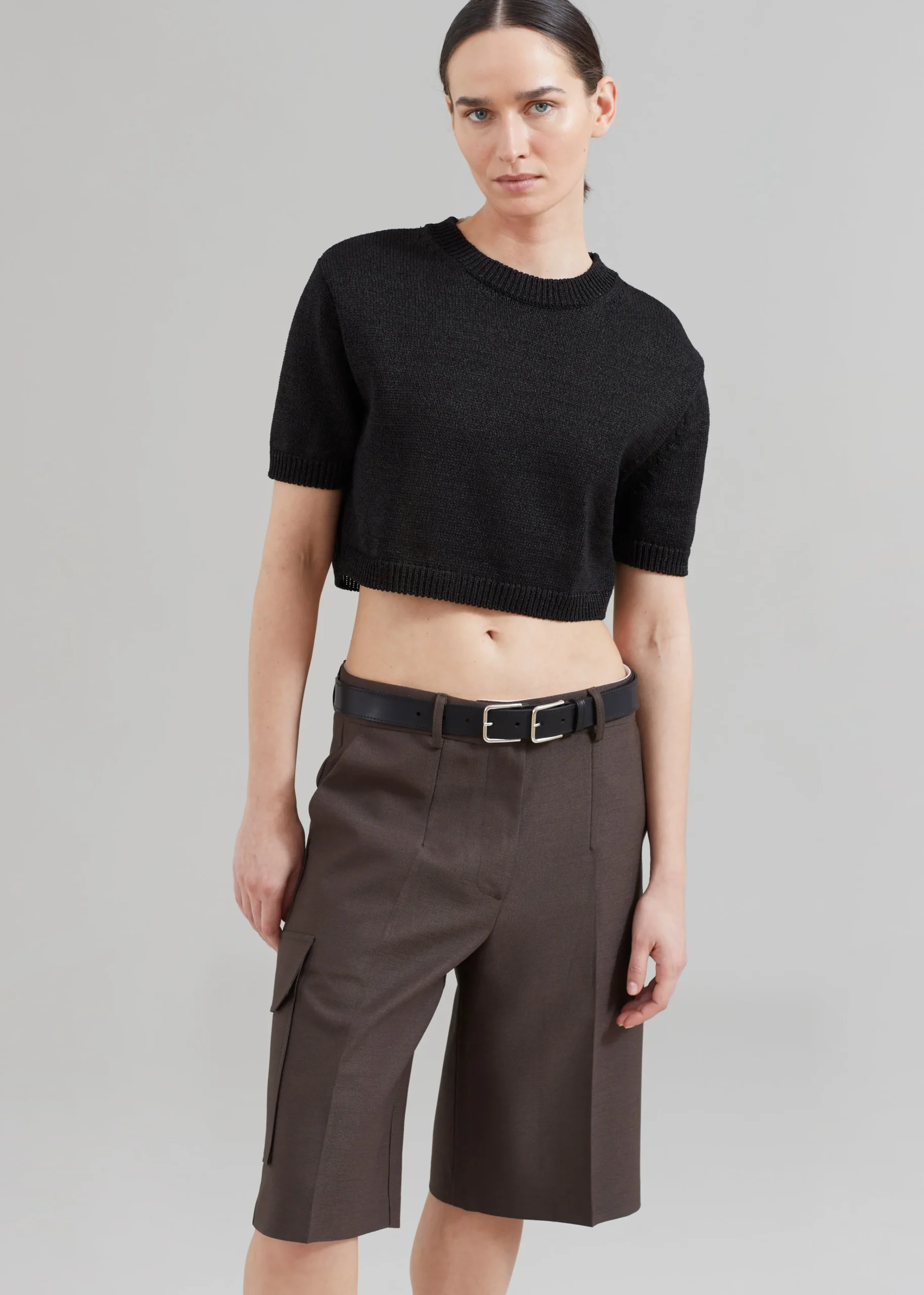 The Frankie Shop Revel Cargo Shorts Brown Sale