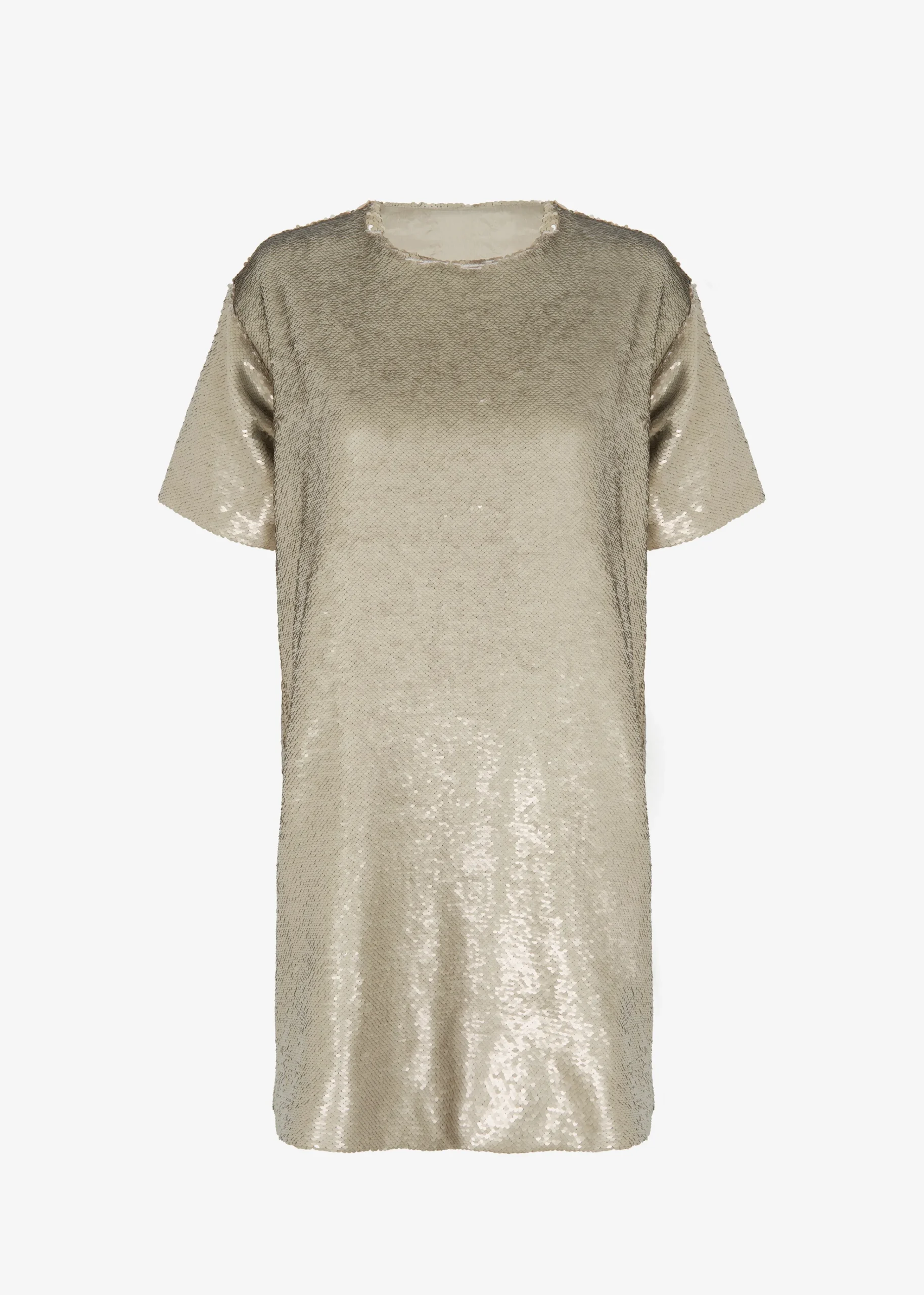 The Frankie Shop Riley Sequins Tee Mini Dress Bronze Best