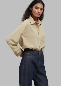 The Frankie Shop Rinne Shirt Tan Discount