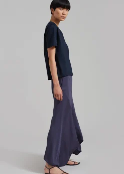 The Frankie Shop Rohe Fluid Panelled Skirt Steel Outlet