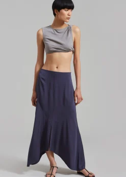 The Frankie Shop Rohe Fluid Panelled Skirt Steel Outlet