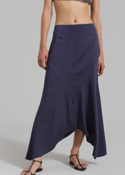 The Frankie Shop Rohe Fluid Panelled Skirt Steel Outlet