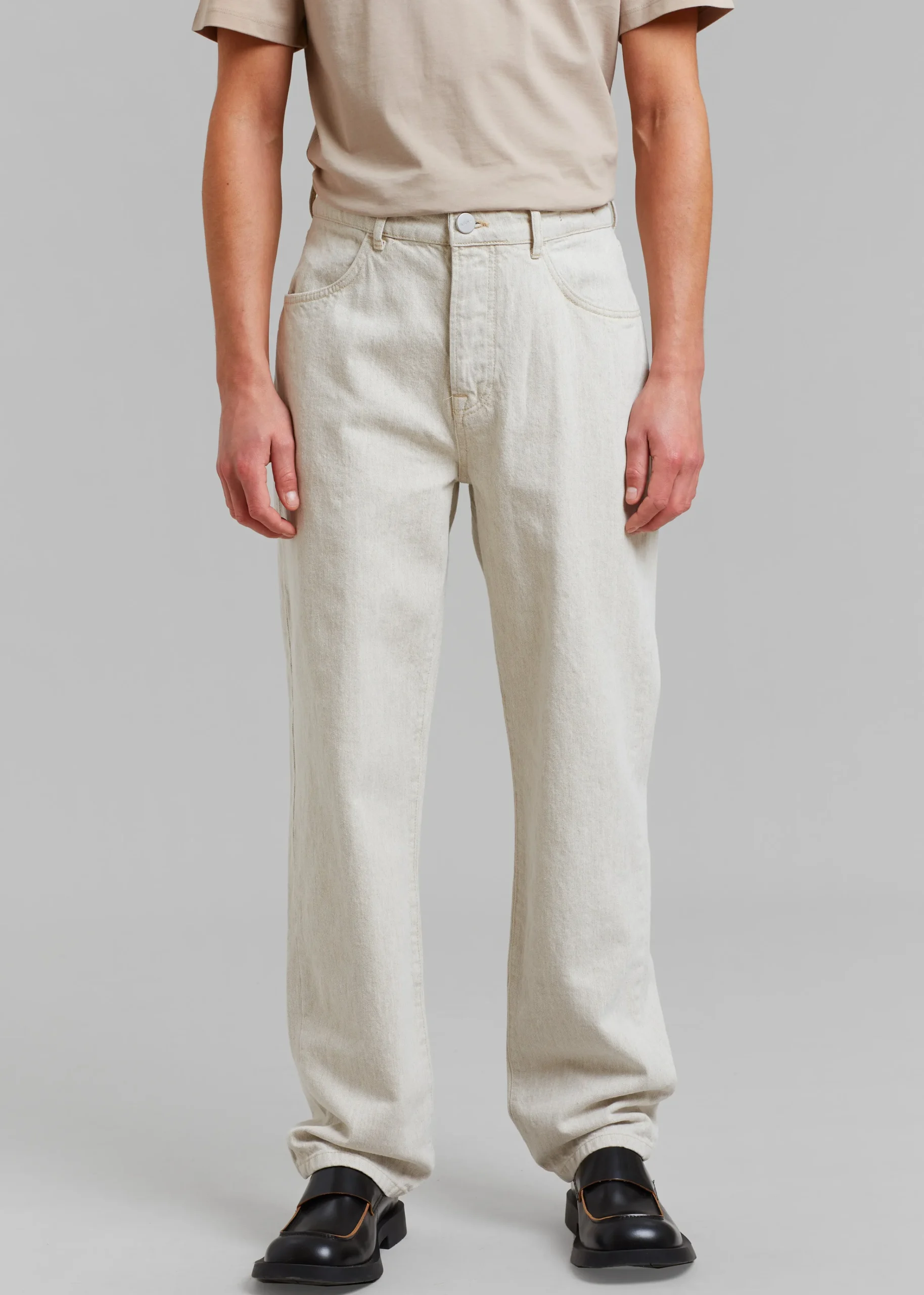 The Frankie Shop Rohe Mozes Trousers Natural Hemp Denim Best