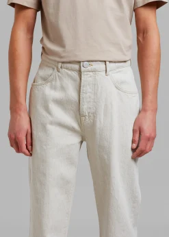 The Frankie Shop Rohe Mozes Trousers Natural Hemp Denim Best