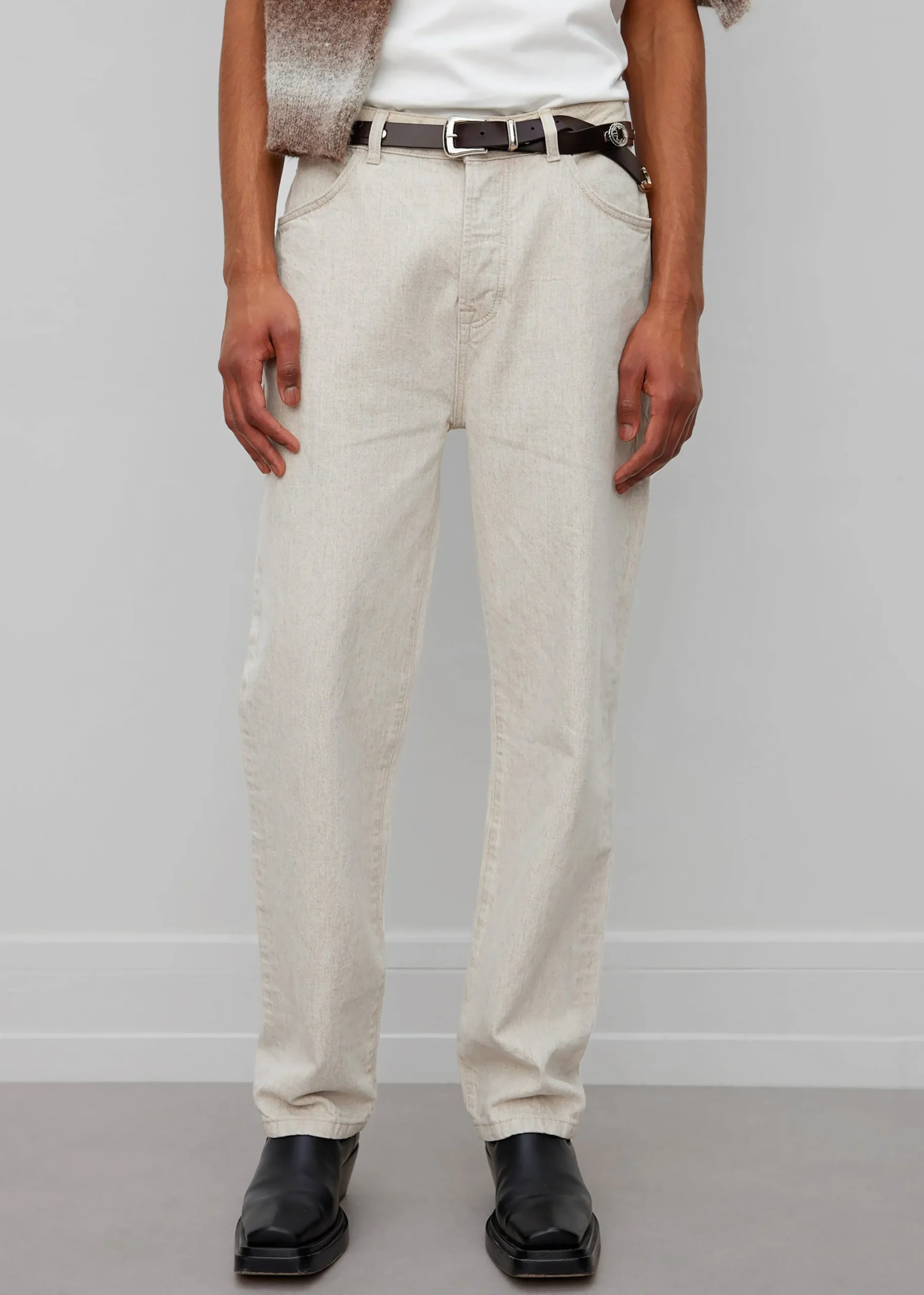 The Frankie Shop Rohe Mozes Trousers Natural Hemp Denim Best