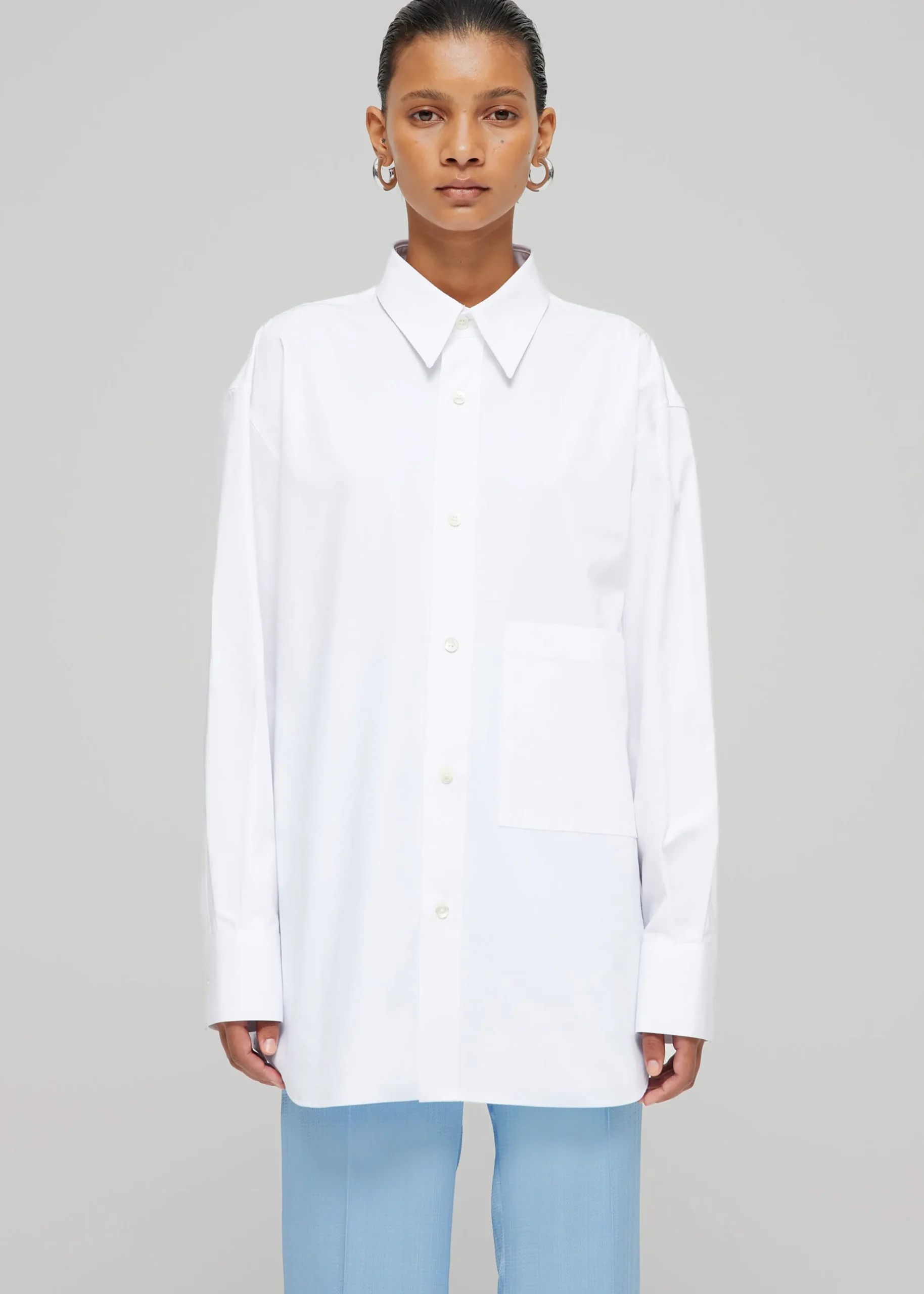 The Frankie Shop Rohe Unisex Classic Shirt White New