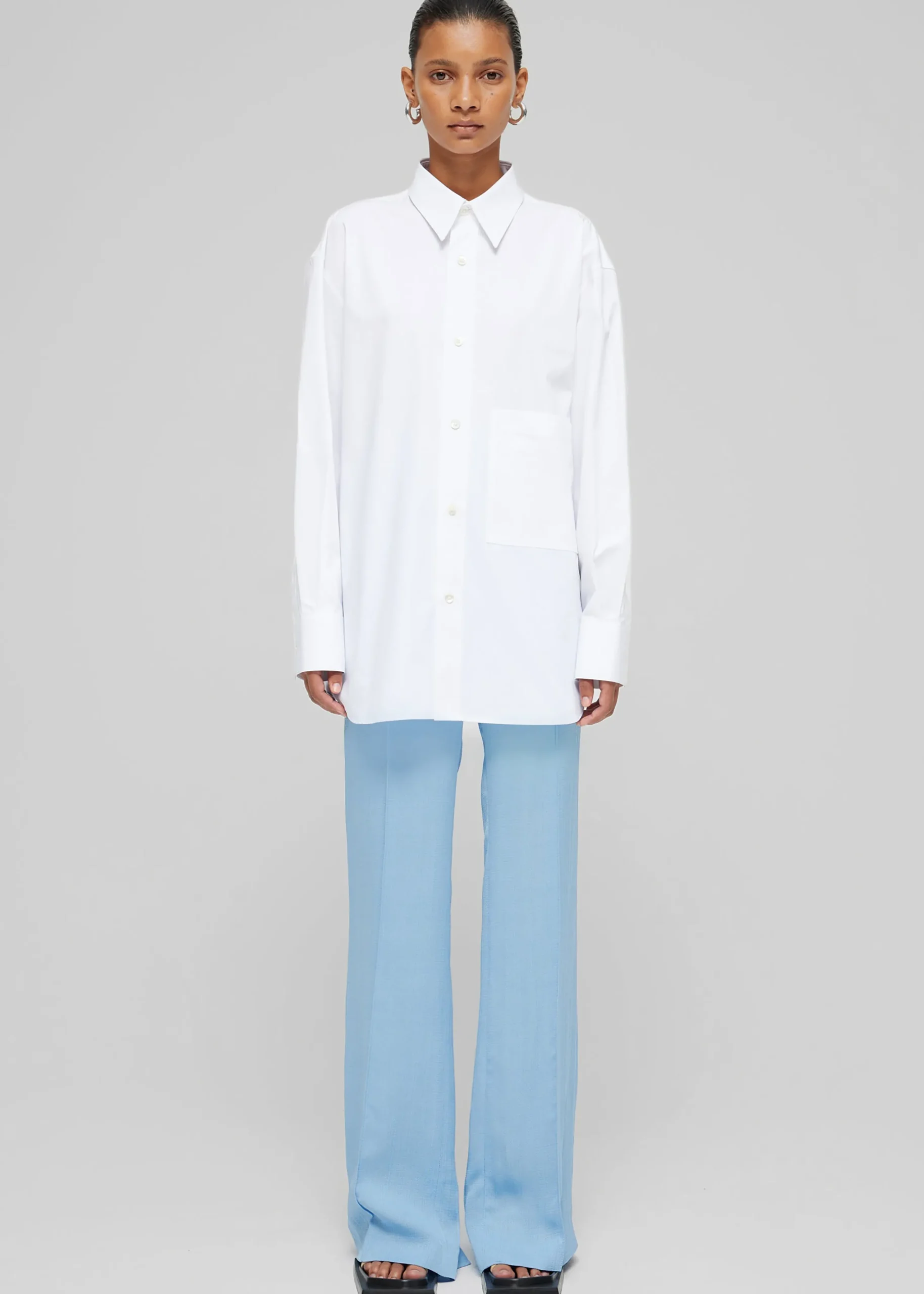 The Frankie Shop Rohe Unisex Classic Shirt White New