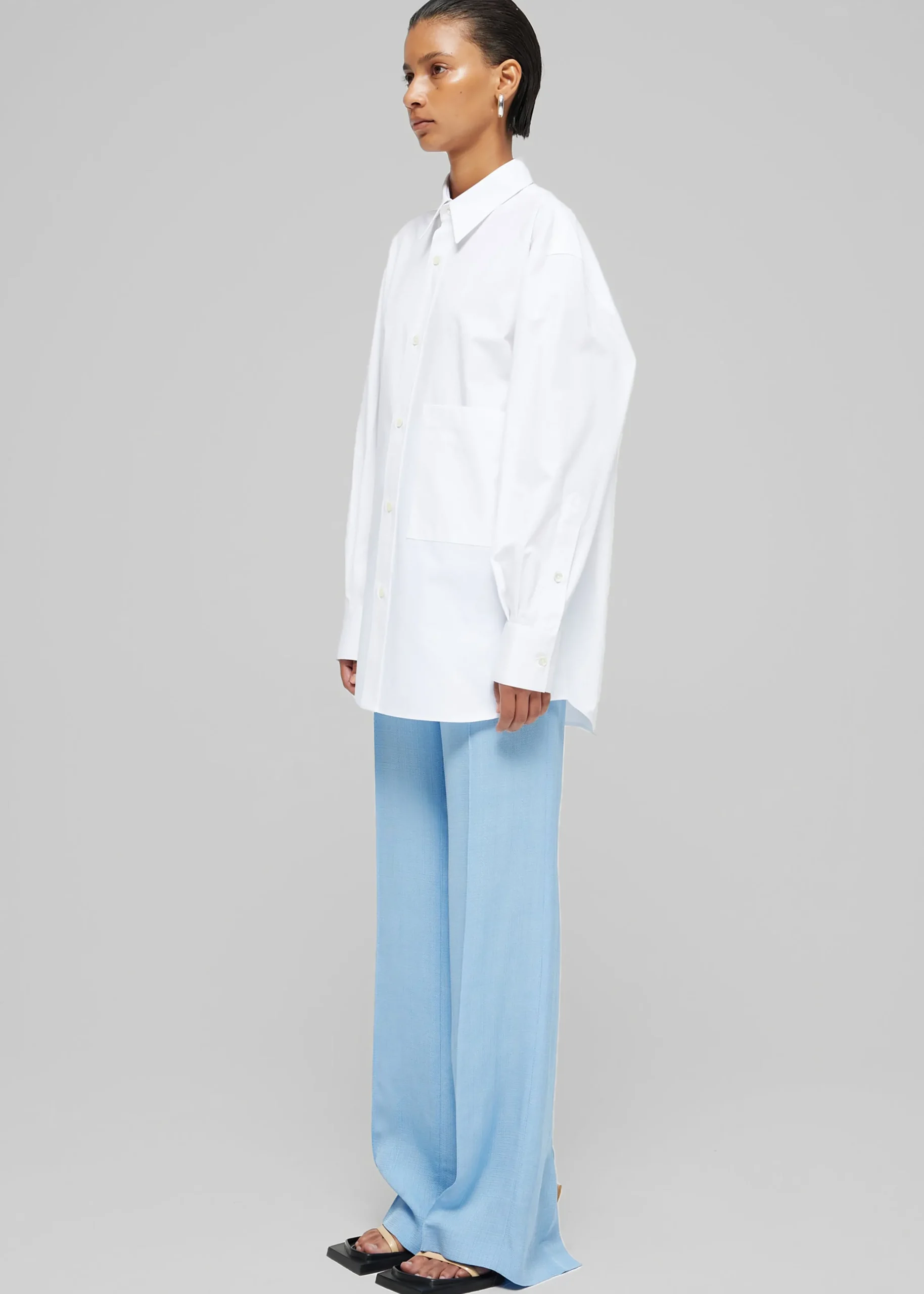 The Frankie Shop Rohe Unisex Classic Shirt White New