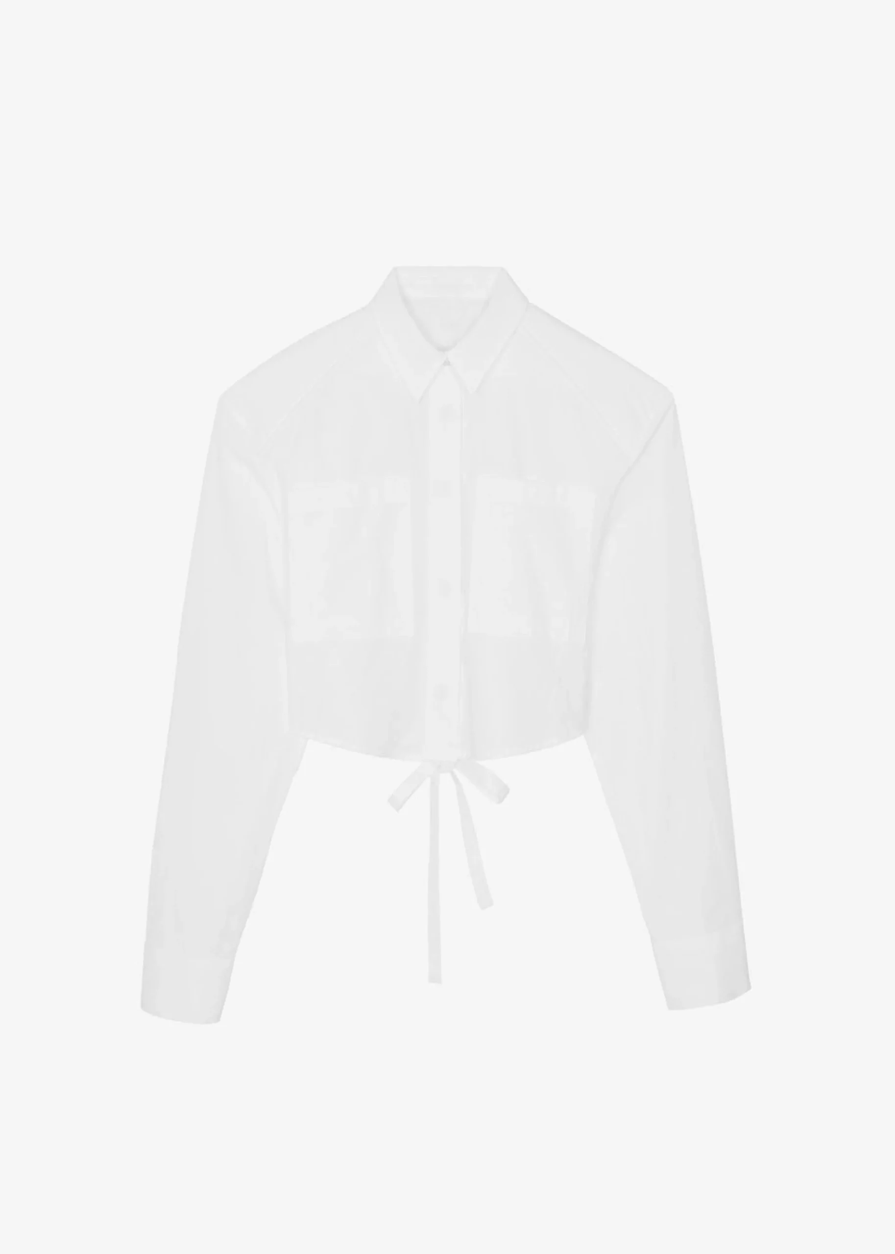 The Frankie Shop Romi Shoulder Padded Shirt White Clearance