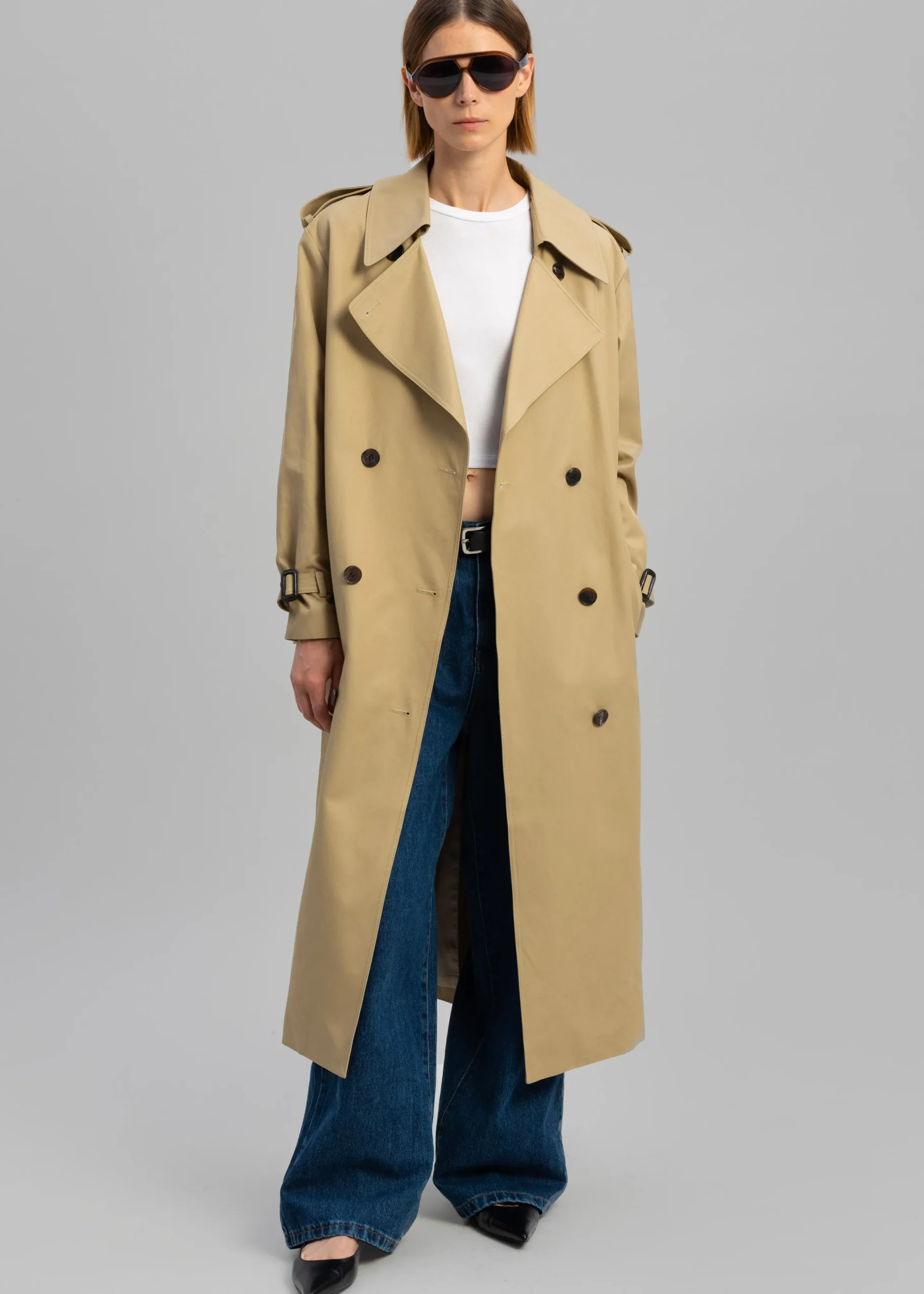 The Frankie Shop Rosanna Trench Coat Beige Best