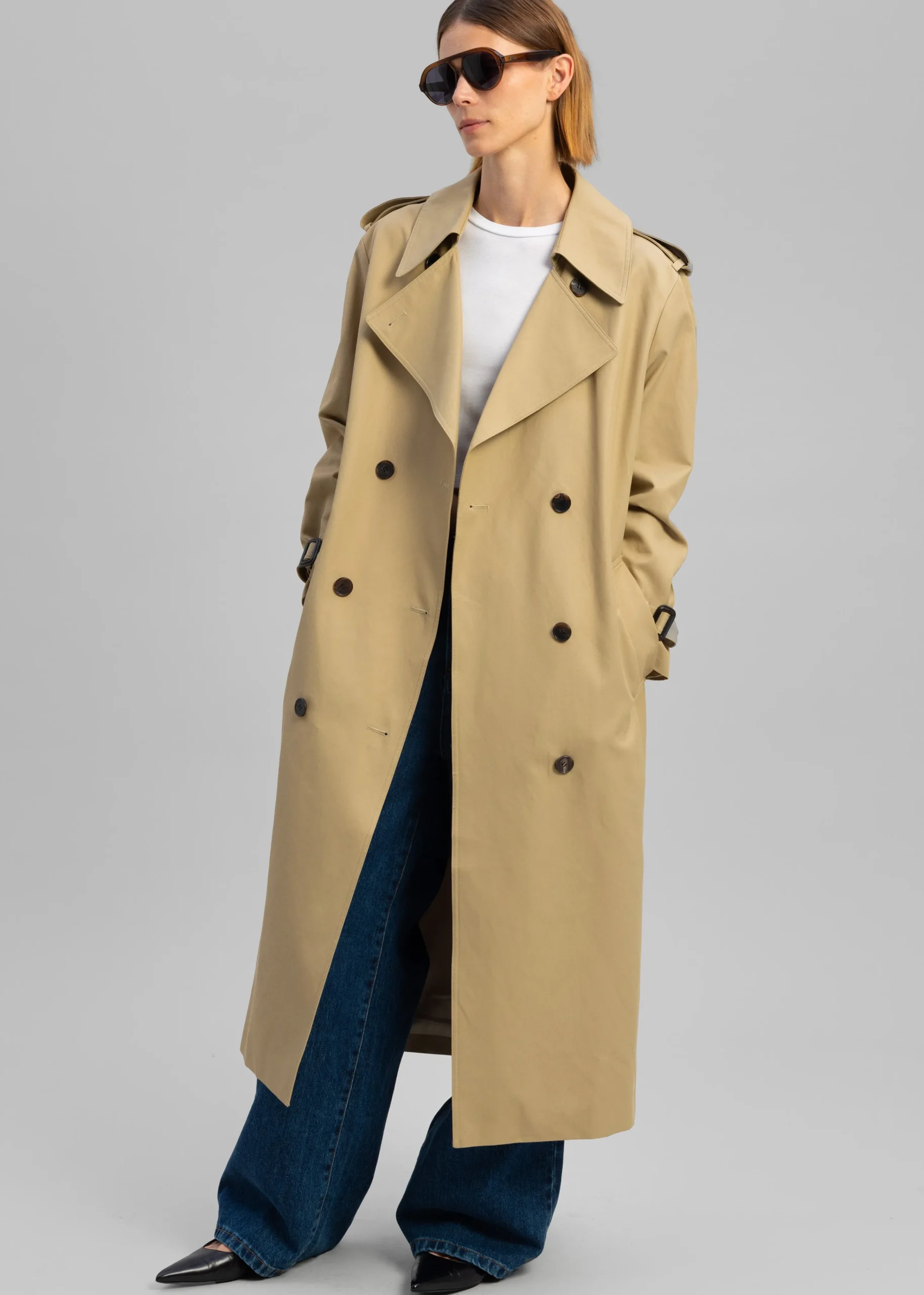 The Frankie Shop Rosanna Trench Coat Beige Best