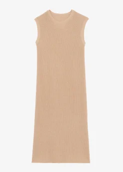 The Frankie Shop Rosie Knit Dress Camel New