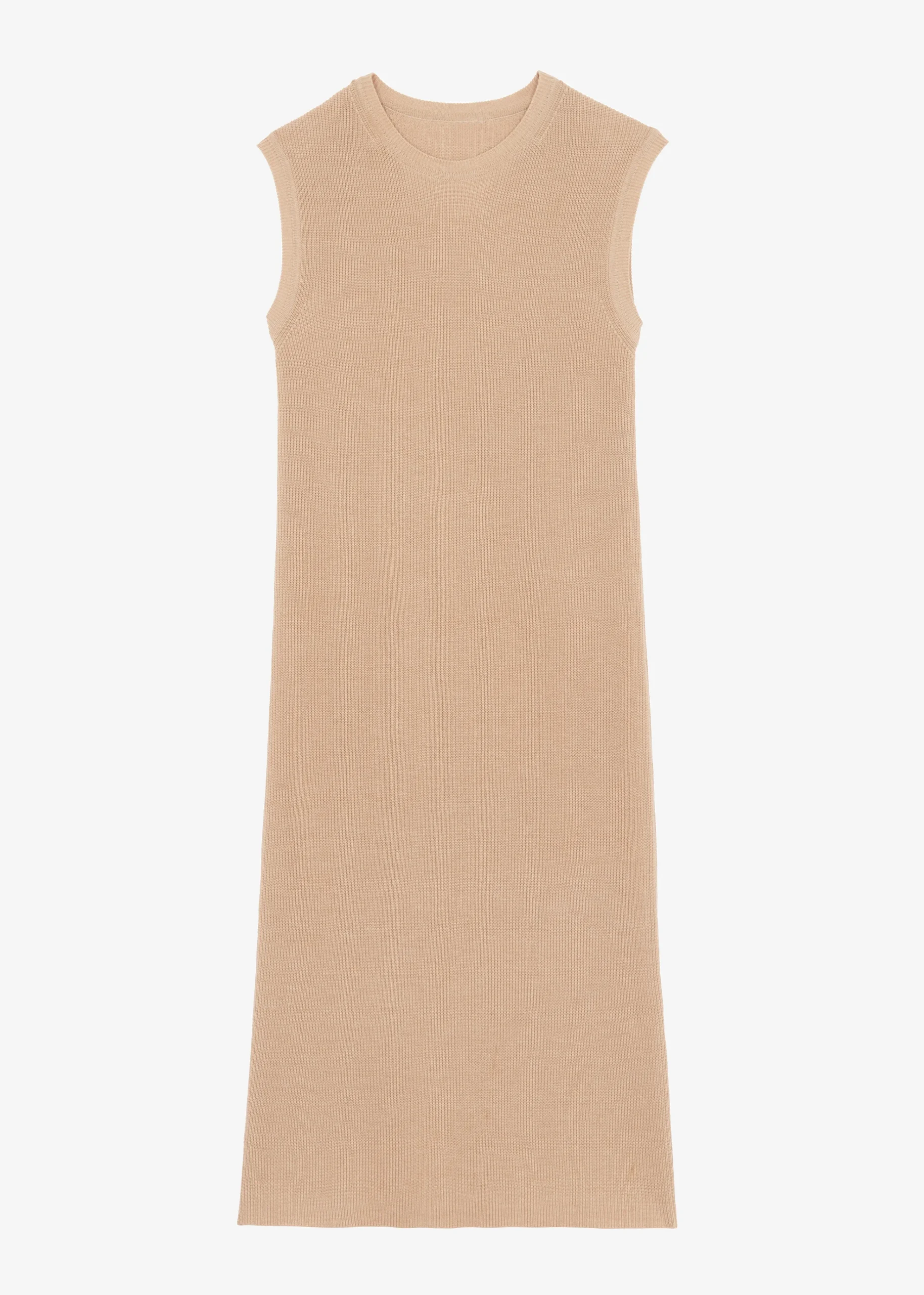 The Frankie Shop Rosie Knit Dress Camel New